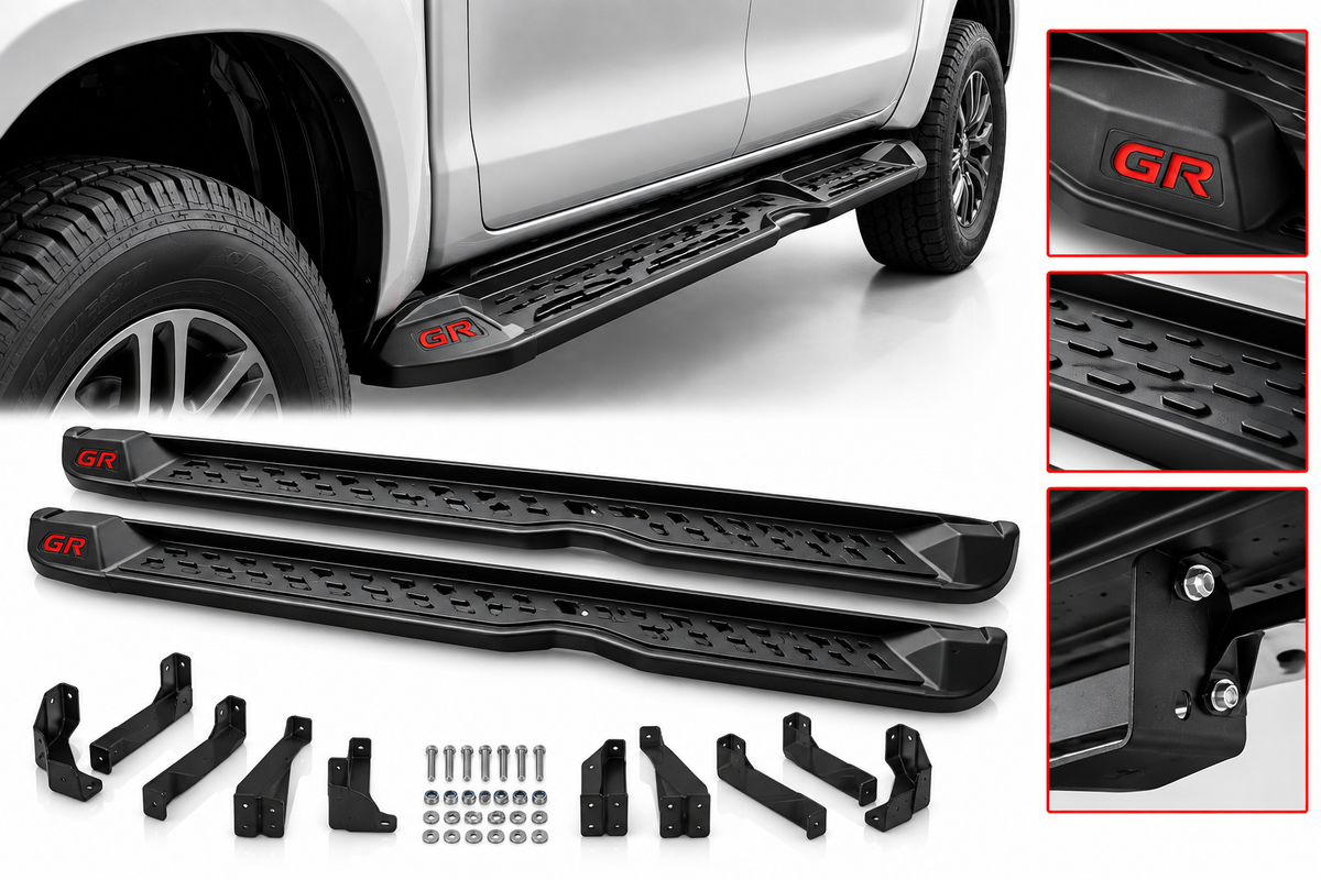 Toyota Hilux Double Cab (2016-2025) GR Style Side Steps